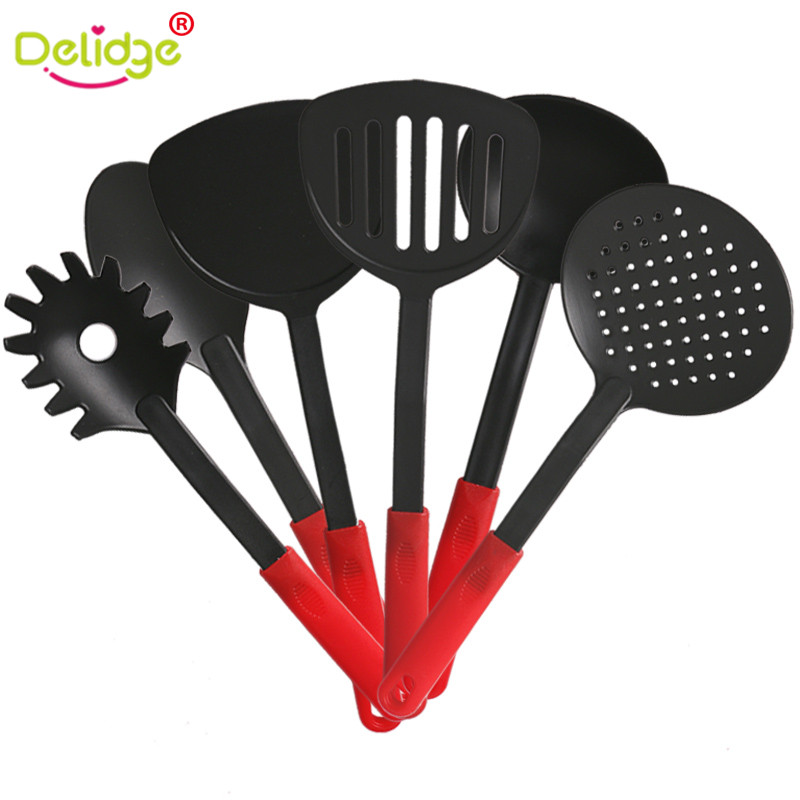 6 pcs/set Cooking Tool Set Food-Grade Nylon Non-Stick Kitchen Utensils Set Heat-Resistant Cooking Utensil Set
