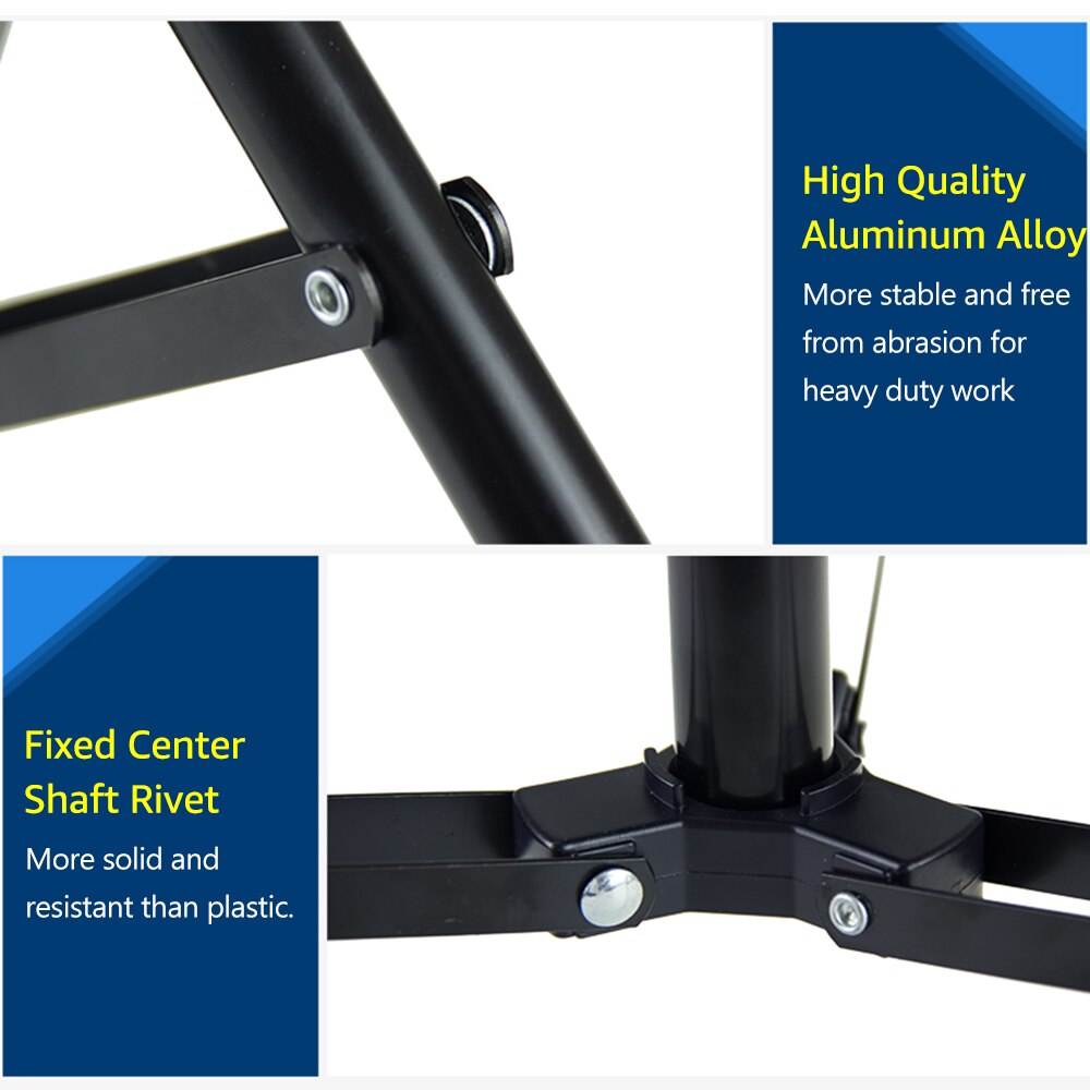 50/150/200cm Light Stand Tripod Adjustable Height Three Sections Heavy Duty Aluminum Alloy Material 1/4 Inches Screw for Lights