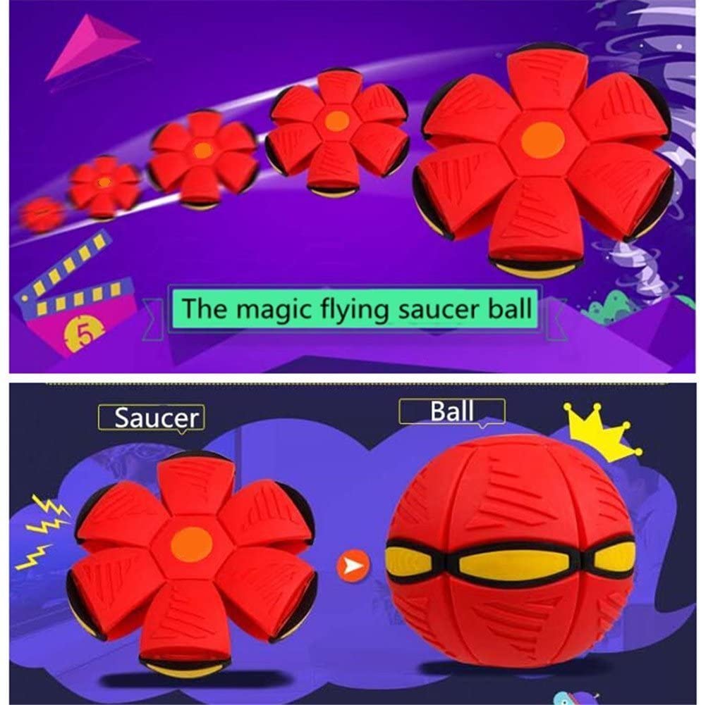 Goliath Games Phlat Ball V3 Kids Games Throw a Disc Catch a Ball Flying Transfiguration Ball Have 3/6 Luminous Lamps for Glows