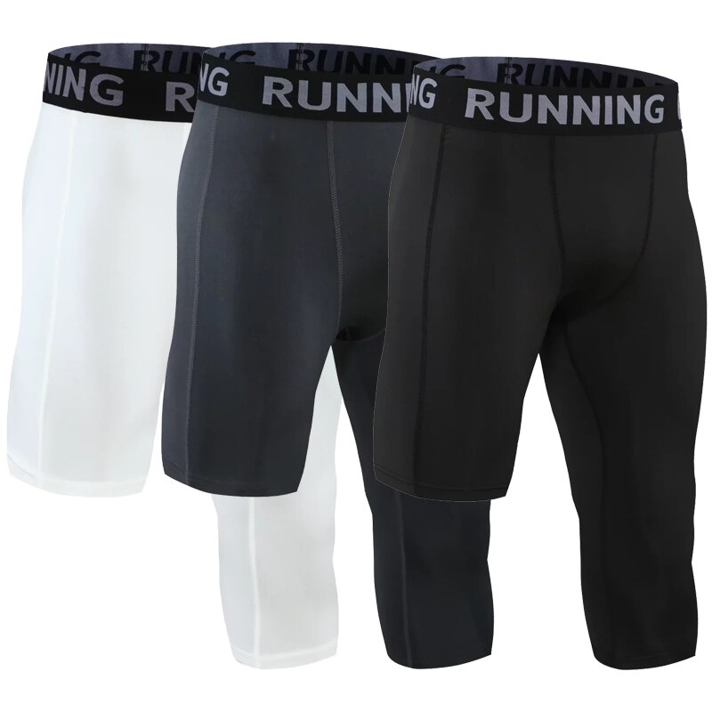 Homens correndo compressão apertado fitness roupas apertadas esporte sweatpants basquete inferior treinamento jogging ginásio apertado