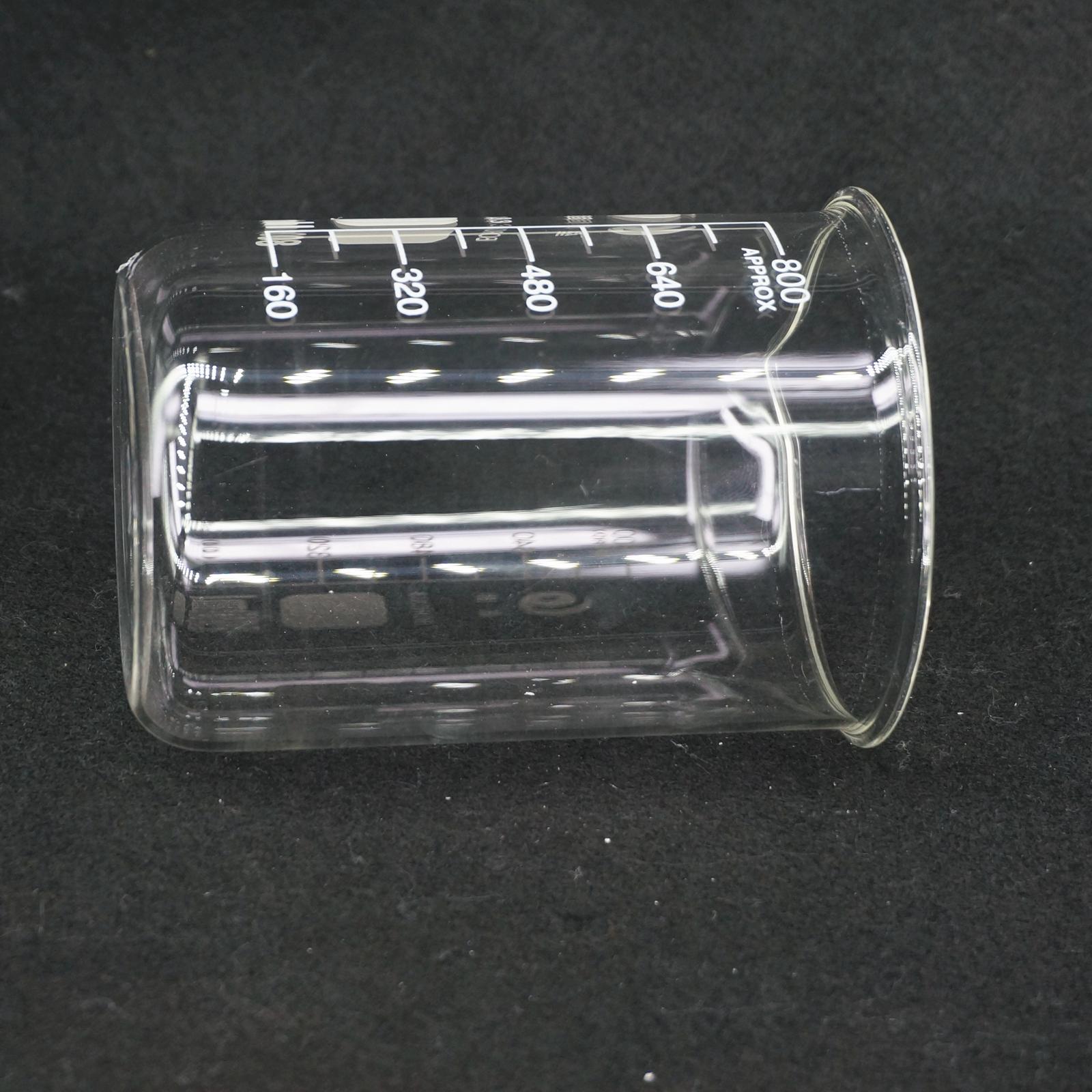 800ml Low Form Beaker Chemistry Laboratory Borosilicate Glass Transparent Beaker Thickened with spout