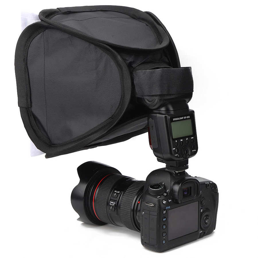 23cm plastikowa czysta biała przenośna składana latarka lustrzanka Softbox fotografia wypełnij światło