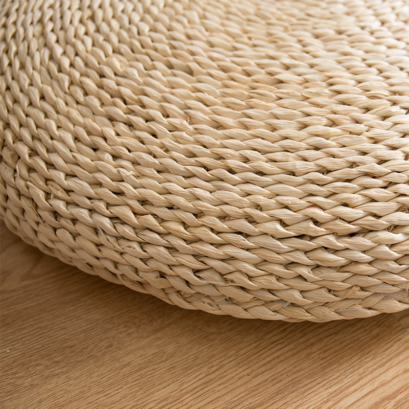 Tea ceremony straw mats cushion thickening meditation mat Zen sitting rattan cushion pad futon round cushion chair cushion