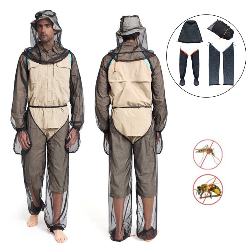 Vissen Anti-Muggen Kleding Muggenmelk Pak Outdoor Camping Tuinieren Adventure Mesh Anti Bee Pak Ademende Kleding