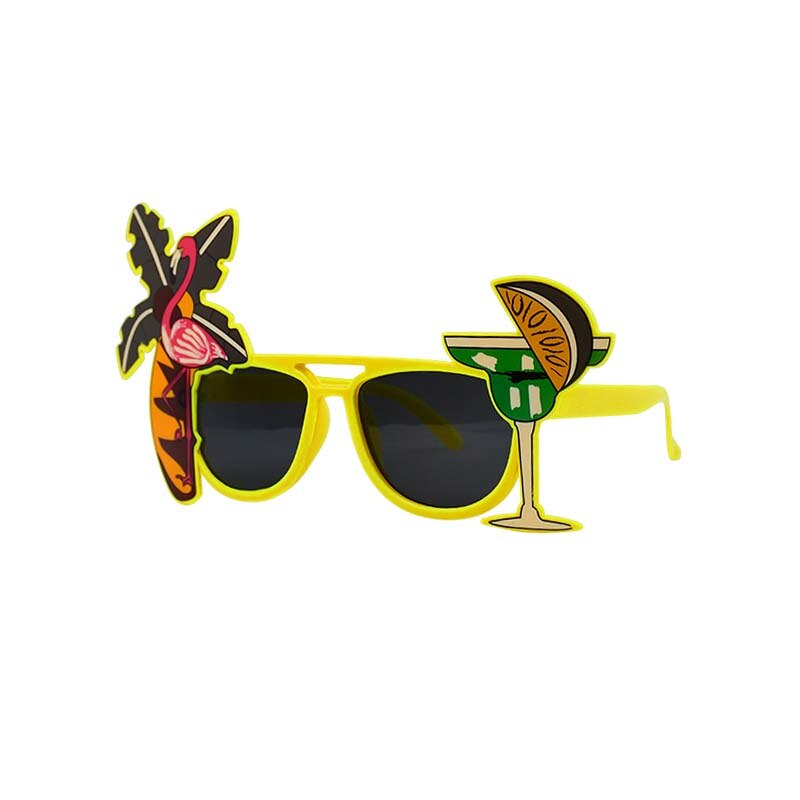Gafas de sol hawaianas para en la playa, 1 unidad, flamenco divertido, piña, suministros para , Festival de verano: B05