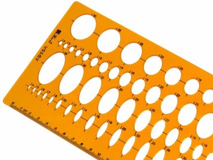 Ellipse tegning skabelon lineal 4 slags excentricitet tegning skabelon