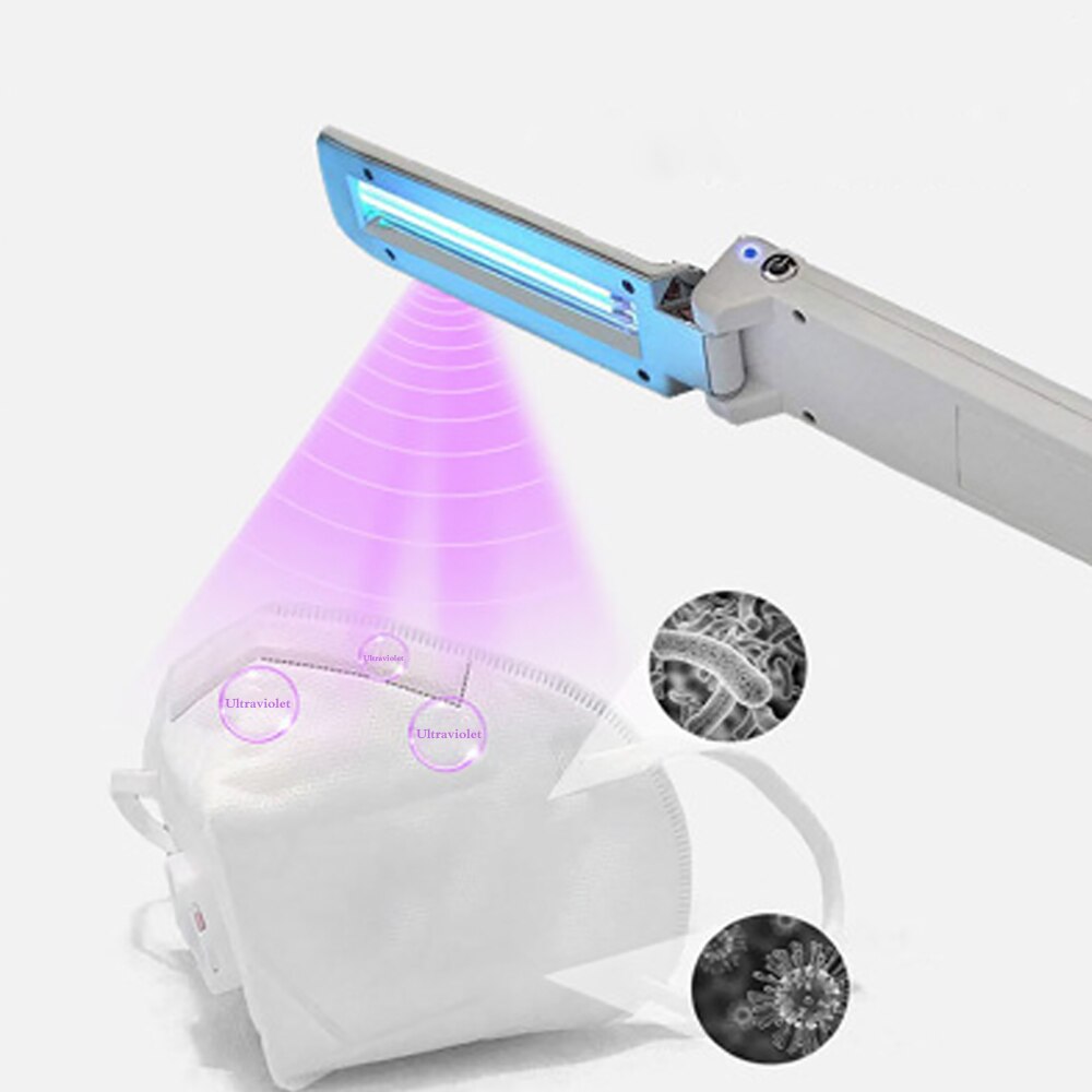 Lámpara de OZONO UV portátil, lámpara ultravioleta de desinfección, germicida, esterilización, para coche, Hotel, alimentación USB,