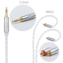 NICEHCK MMCX/2Pin Stecker 4,4/3,5/2,5mm Ausgewogene 8-core Silber Überzogene Kabel Für SE846 ZS10 ZS6 LZ A5 NICEHCK HC5 Mit Ohrbügel