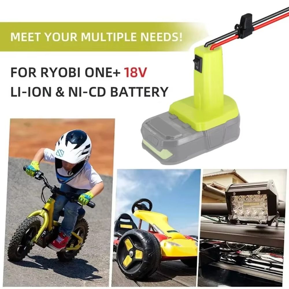 With Fuse Switch Power Wheels Adapter 12AWG Wire High Performances Connection Battery Adapter Connector Safety