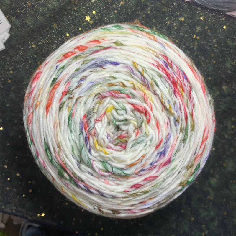 500g Weiche Regenbogen Raum Farbstoff Acryl Wolle Dicken Insel Garn DIY Hand betroffen Phantasie Häkeln betroffen Weben Gewinde x3397