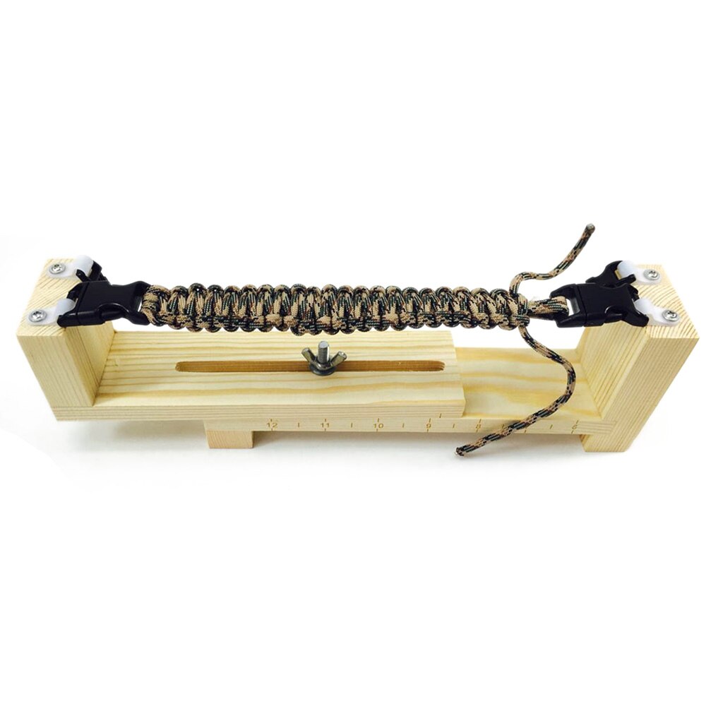 DIY Wood Bracelet Maker Knitting Tool Knot Braided Parachute Cord Bracelet Weaving Tools Wristband Maker: B