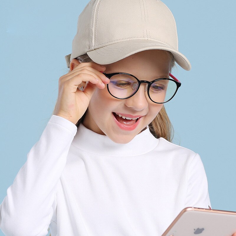 Ahora anti-blå lys børnebriller til børn blød ramme gennemsigtig dreng pige eyeglasse beskyttelsesbriller almindelige silikone briller