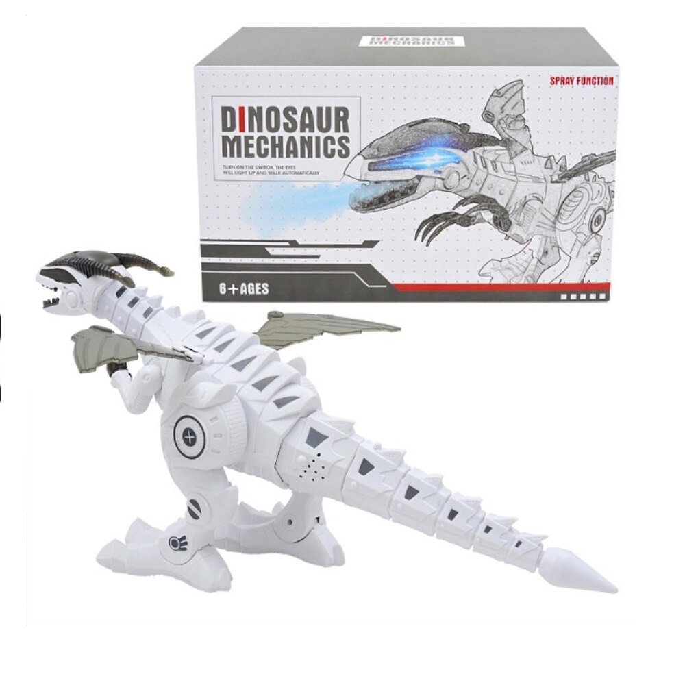 Figuras de acción de dinosaurio mecánico, simulación de luz fría, sonido de dinosaurio, cabeza oscilante eléctrica, modelo de cabeza, alas de aleta, articulaciones flexibles: Default Title