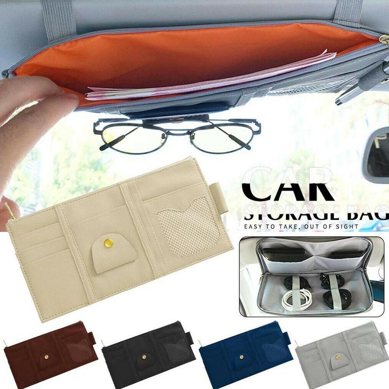 Universal Car Auto Visor Organizer Holder Case for Card Glasses Car Accessories Sun Visor Multifunctional Storag Bag