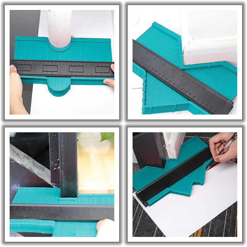 Widen 2 Pack Contour Gauge Duplicator, 10 Inch Profile Gauge Measure Ruler Tool for Corners and Contour
