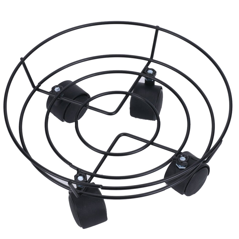 Plant Caddy Wheel Flower Pot Rack Iron Rolling Movable Plants Stand Flower Pot Mover Tray Coaster Planter Base For Garden: 25cm