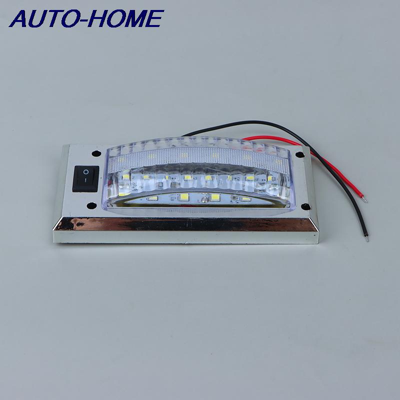 LED 12V-24V Panel Light Car Interior Reading Lamp High Brightness Cabin Lights for Van Truck RV Boat Camper Lights Switch On Off
