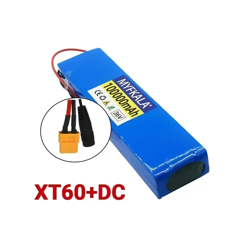 36V 100Ah 18650 Rechargeable Lithium Battery Pack 10S3P 1000W Power Modified Bicycle Scooter Electric Vehicle with BMS: light yellow