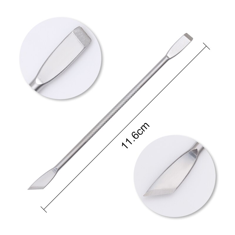 1 pc dobbelt-endede kvarts scrubs negle neglebånd pusher sten pen gryn død hud remover trimmer negle kunst plejeværktøj: 23