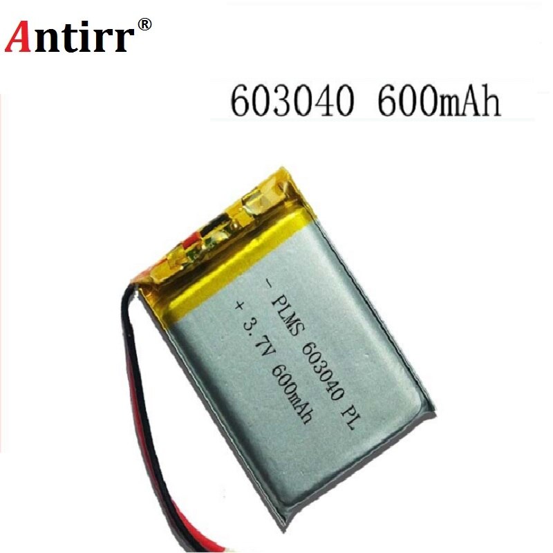 Antirr Energie Batterij 3.7V Lithium Polymeer Oplaadbare Batterij 600 Mah 063040 Gps Navigator MP3 Bluetooth Speaker 603040