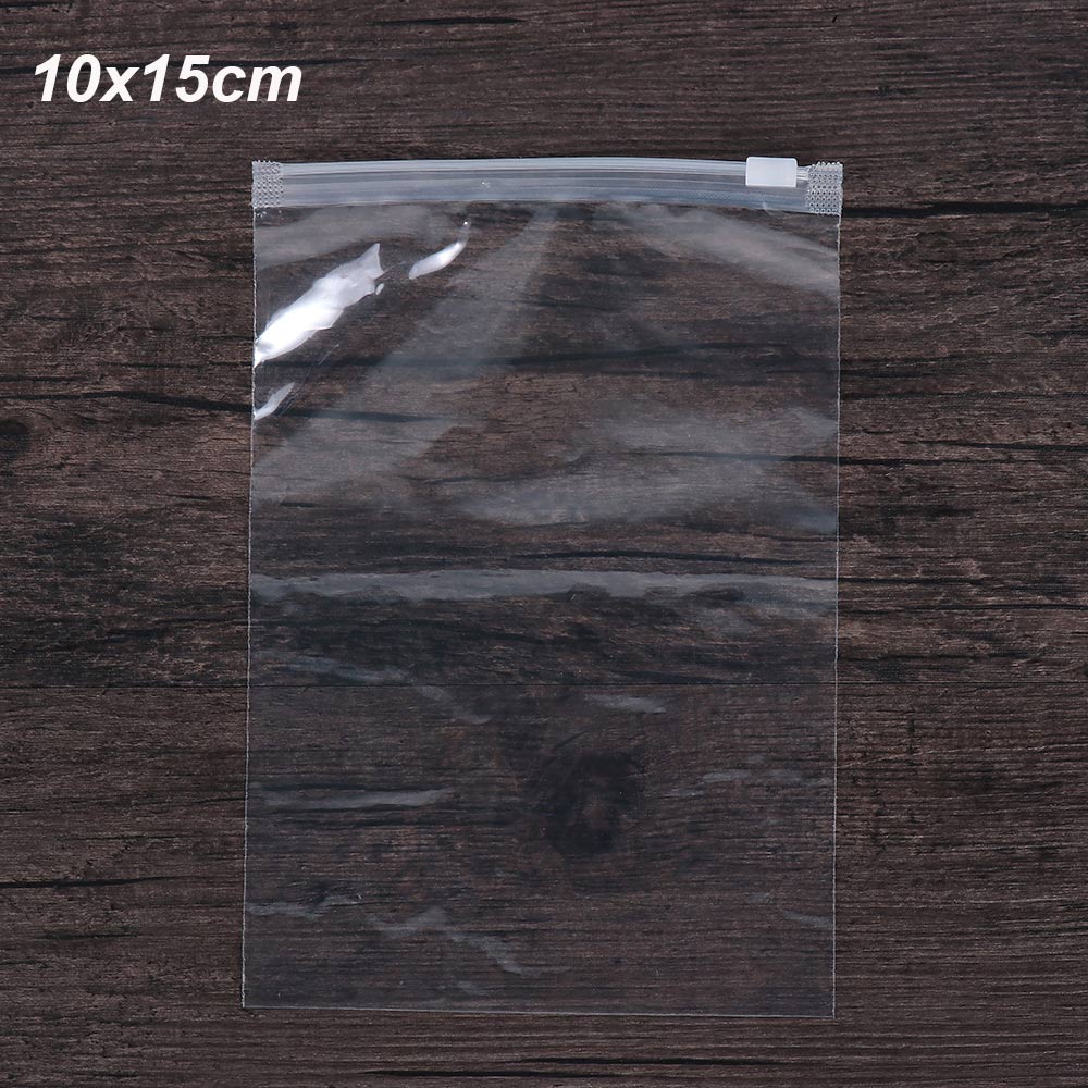 5pc transparente à prova dself água auto selo pacote de plástico cobertor pano de armazenamento durável bolsa zero saco de resíduos com zíper ferramentas de bloqueio: 10x15cm