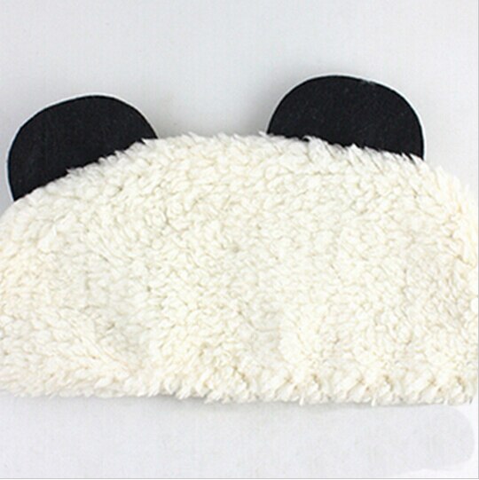 1PCS Cute Face White Panda Eye Mask Eyeshade Shading Sleep Cotton Goggles Eye Mask Sleep Mask Eye Cover Health Care