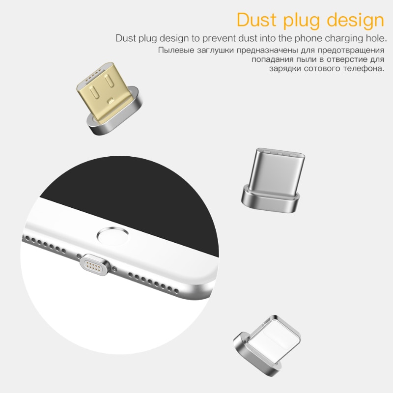 PZOZ Shop club exclusive Magnetic Cable Type C Micro USB C 8pin Fast Charging Adapter Phone Microusb Type-C Magnet Charger