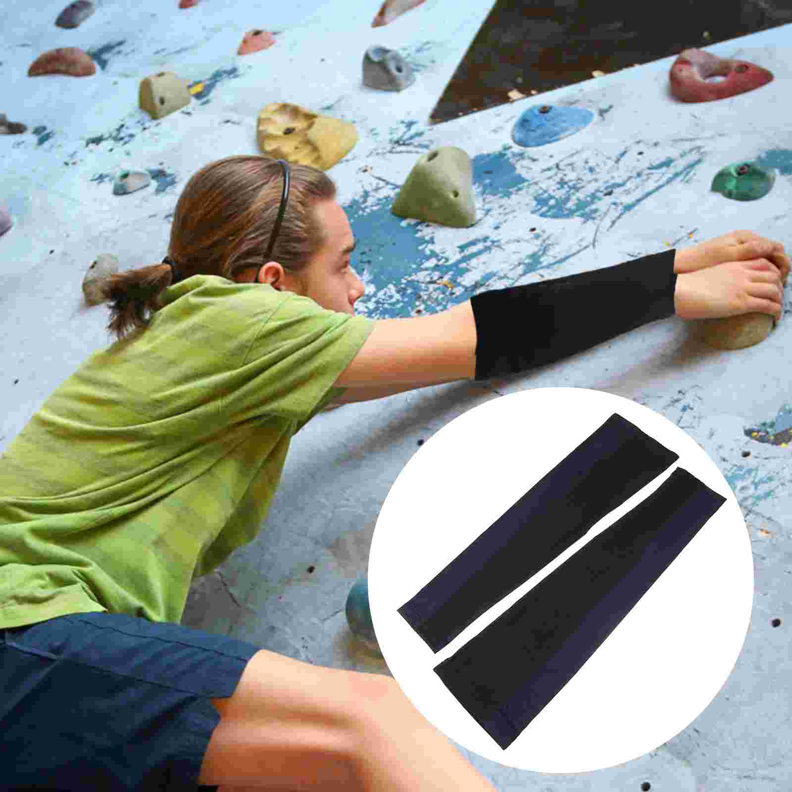 1 Pair Ice Sleeves Sun Protection Arm Cooling Sleeves Outdoor Coverings: Black