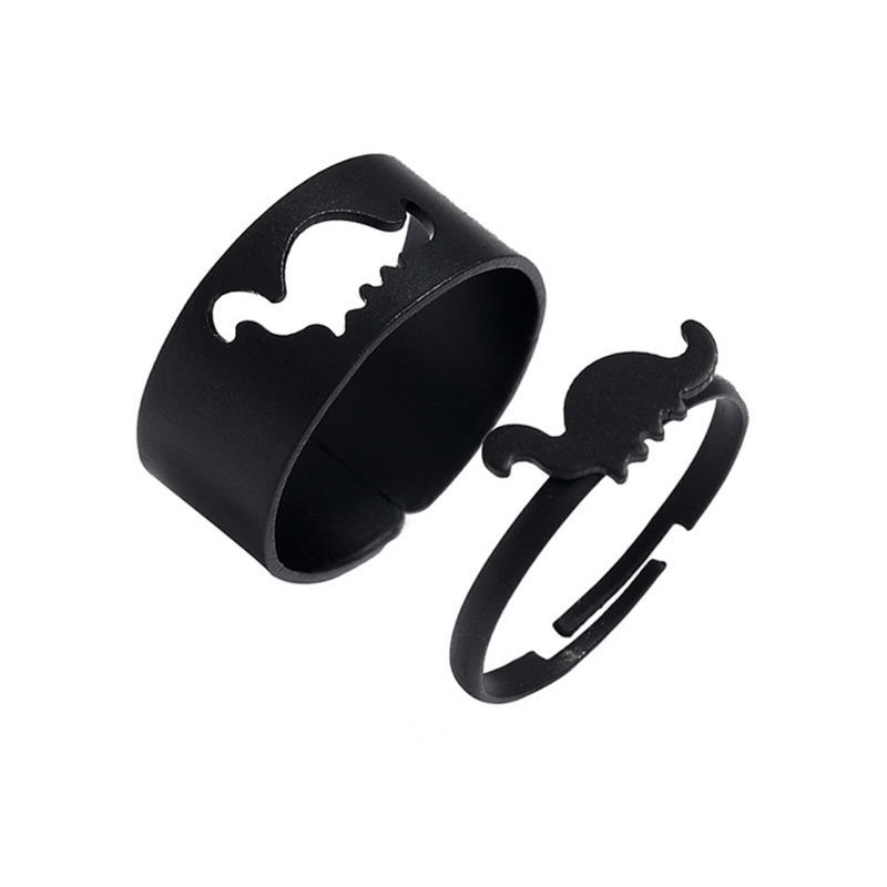 Amanti dello stile Punk farfalla anelli accoppiati anelli serpente dinosauro per donna uomo coppia anello aperto Set 2021 gioielli anelli mujer