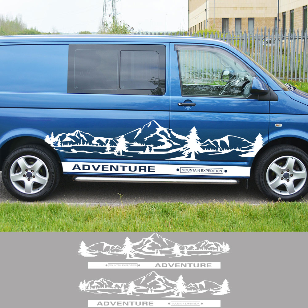 Autocollants de voiture pour camping-car, Van, pour Volkswagen VW Transporter T4 T5 T6 Multivan Caravelle, accessoires de bricolage, 4 pièces/lot