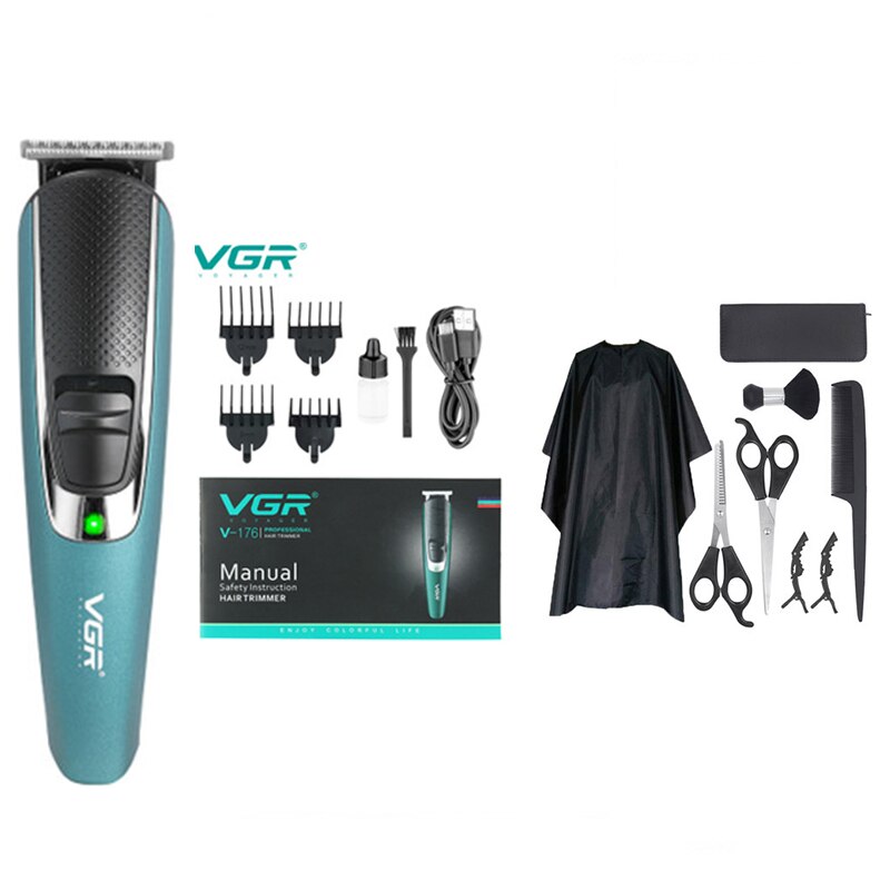 Professionelle Wiederaufladbare Haar Clipper Mit 4 Köpfe Haar Trimmer Männer Barber Haar Schneiden Maschine Haar Rasierer Werkzeug Haar Trimmer: 07