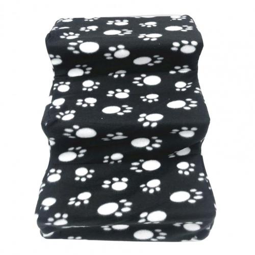 Rampe d'escalier pour chiens et chats, 3 marches, canapé, échelle d'escalade antidérapante, avec housse, fournitures pour chiens: Black