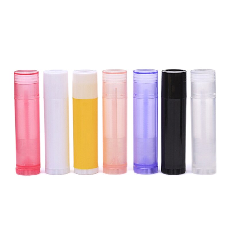 10 Stks/partij 5G Lipstick Buizen Snoep Kleuren Lip Tubes Containers Transparant Lege Plastic Lippenbalsem Buizen Lippenstift Case