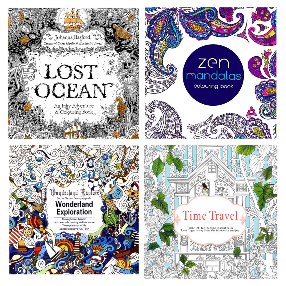 Lost Ocean Drawing Coloring Book Graffiti Books Adult Painting Children J60A