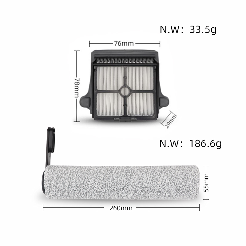 Accessories For Tineco FLOOR ONE S7 PRO Spare Soft Roller Brush HEPA Filter Cordless Vacuum Cleaner Parts Replacement Kit