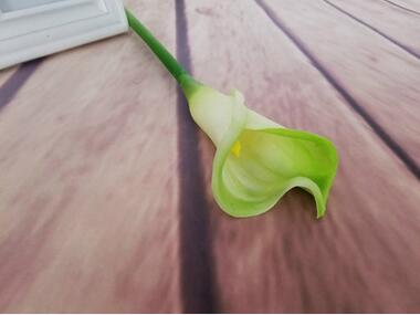 Store 65-95cm high real touch calla pu kunstig blomsterdekoration blomst bryllup valentinsdag: Grøn 65cm