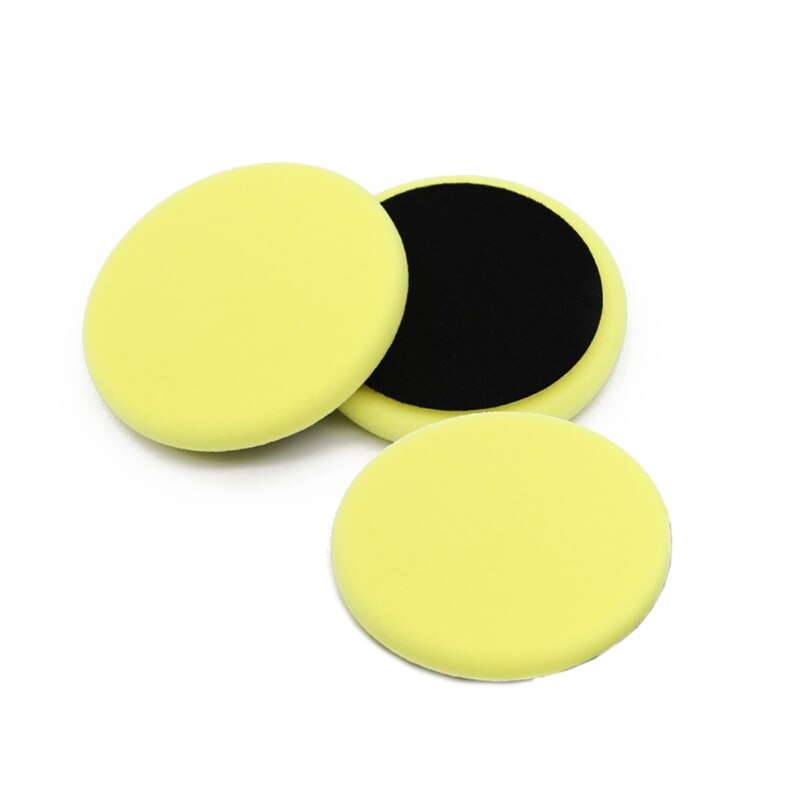 3 sztuk 6 "gąbka polerowanie pianką podkładki polerowanie podkładki podkładki sprężynujące piękno samochodu B36B: żółty