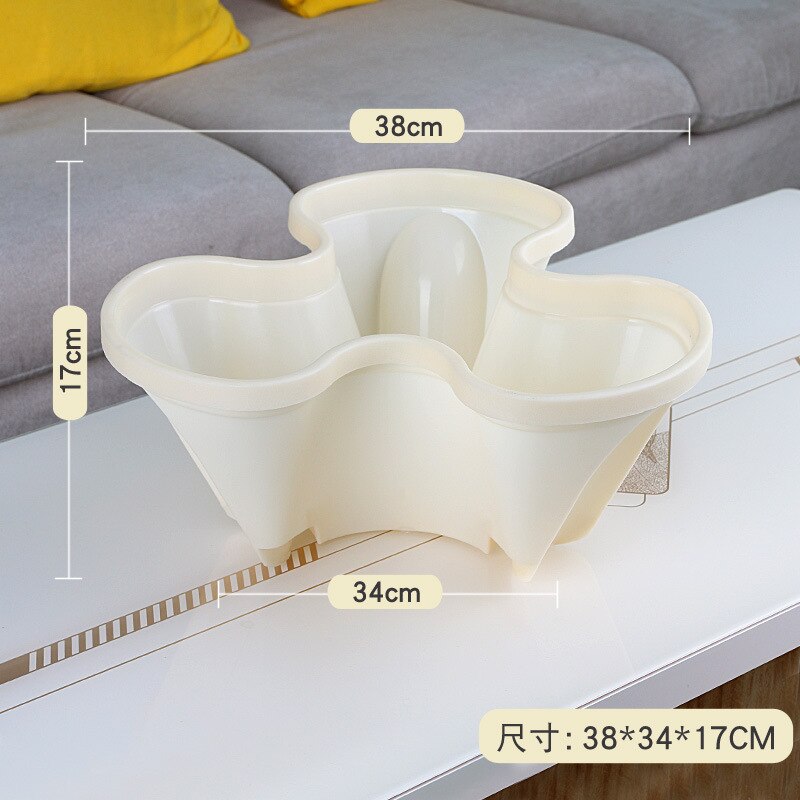 Flowepot Multilayer Stacking Cultivation Pot Vegetable Melon Fruit Strawberry Planting Pot - 1pc Tray Pot: BEIGE 1PCS