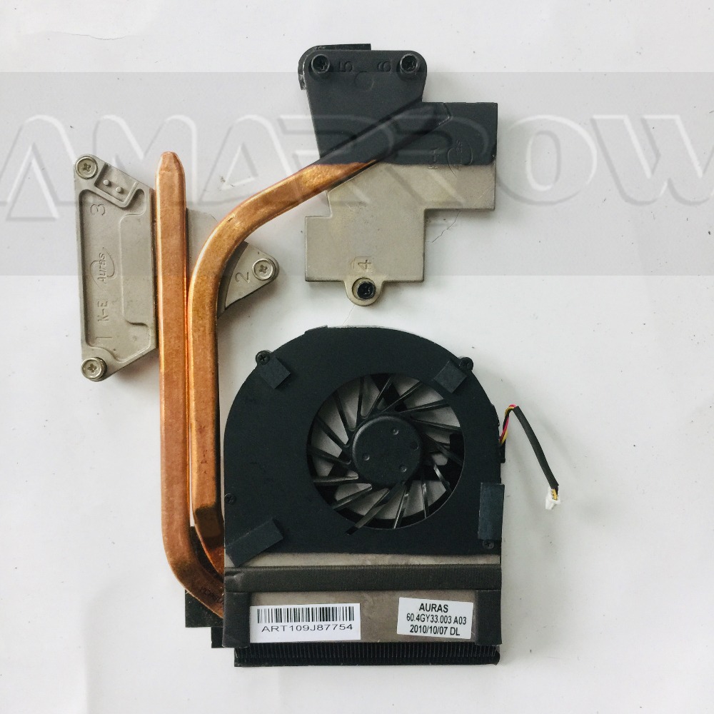 Original For ACER laptop heatsink cooling fan cpu cooler 4741 4741G CPU heatsink Fan+brass radiator