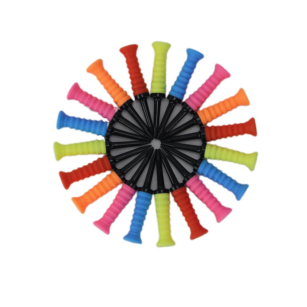3pcs 83*47mm Golf Tee Outdoor Elastic Driving Range Mini Practical Training Mixed Size Practice Mat Sport Rubber Ball Accessori