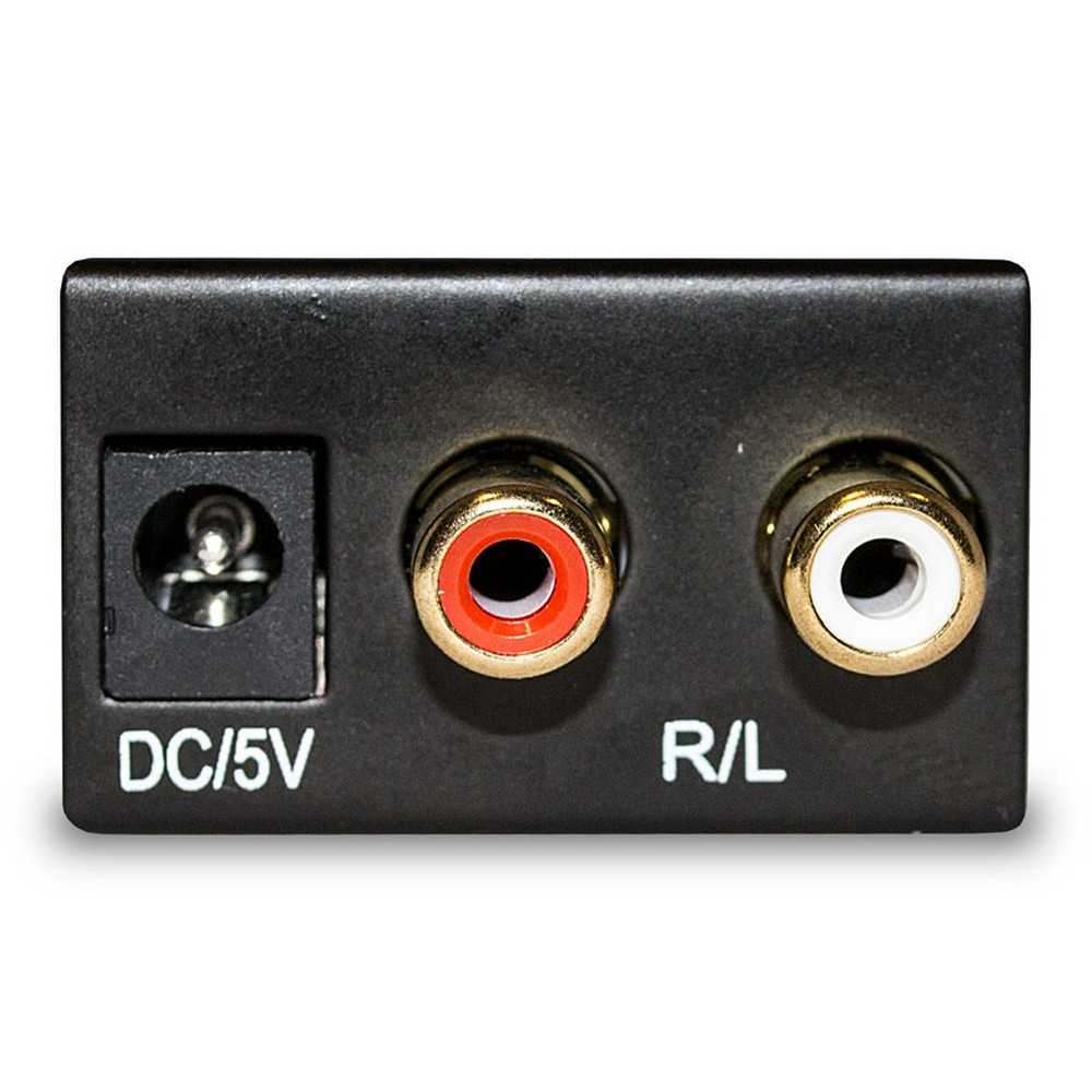Digital to Analog Audio Converter Coax Coaxial Toslink to RCA L/R Adapter Sound