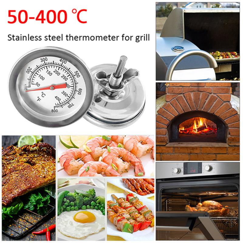 Rvs BBQ Roker Grill Thermometer Temperatuurmeter 50-800 Graden Fahrenheit 10-400/50-350/50-500 Graden Celsius