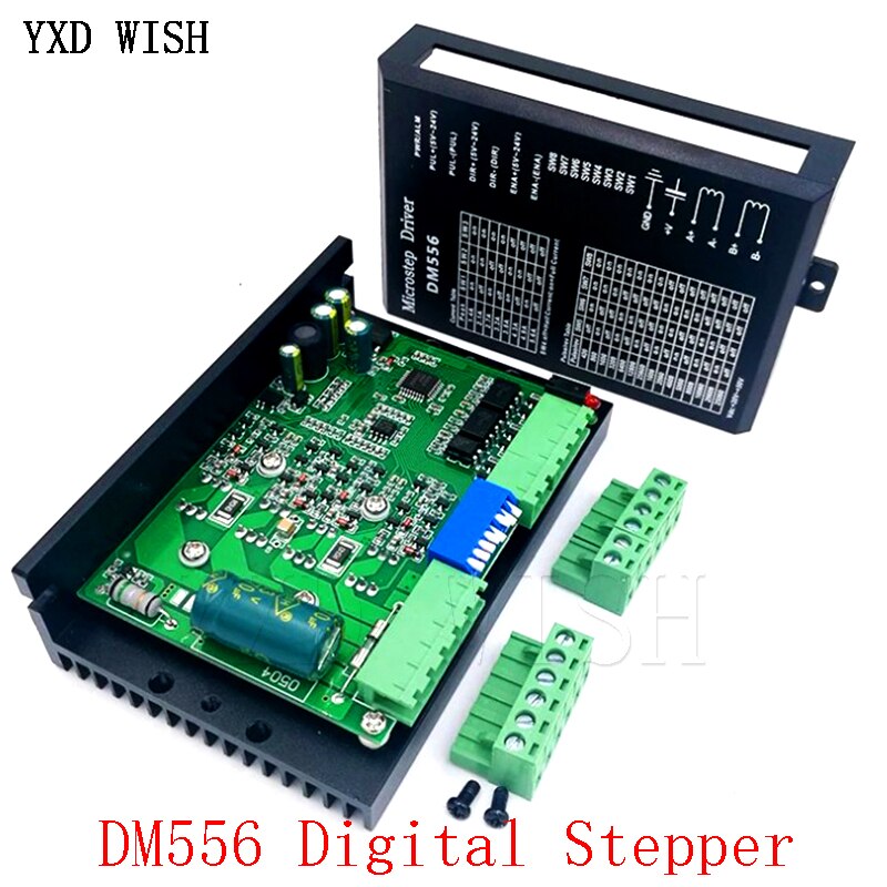 DM556 Digitale Stappenmotor Driver 2 Fase 5.6A Voor Nc 42/57/86 Stappenmotor Vervangen M542/TB6600 Stepper motor Controller