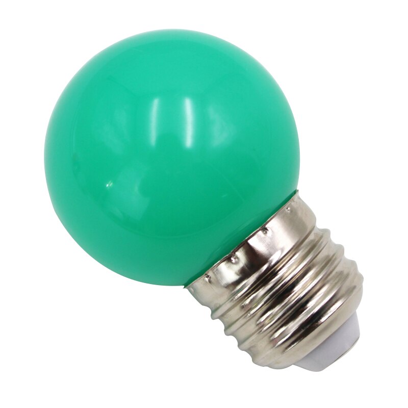 E27 Led-lampen-E27 1W Pe Frosted Led Globe Kleurrijke Wit/Rood/Groen/Blauw/ylellow Lamp 220V-1Pcs (Groen)