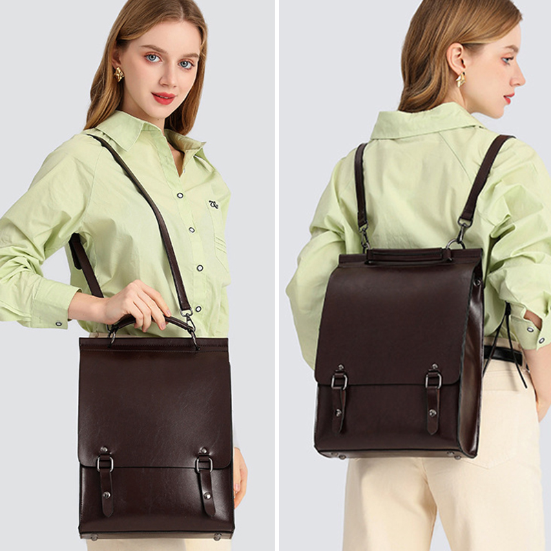 Rindsleder Rucksack Frauen Jahrgang Echtes Leder Schule Tasche England Hochschule Stil Luxus Schulter Tasche Damen Handtaschen