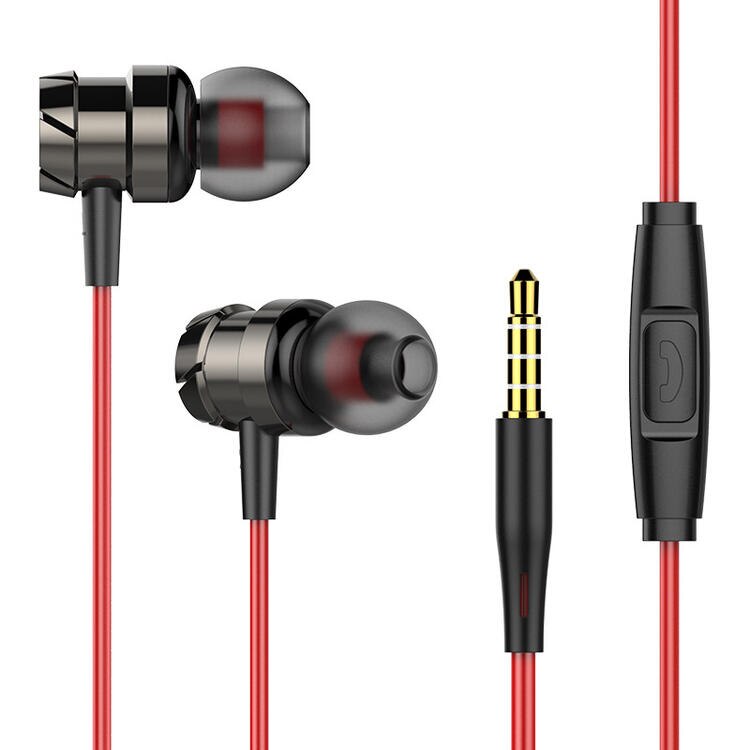 3.5Mm Hifi Super Bass Headset In-Ear Wired Oortelefoon Stereo Oordopjes Hoofdtelefoon Wired Voor Samsung Xiaomi Computer: Red