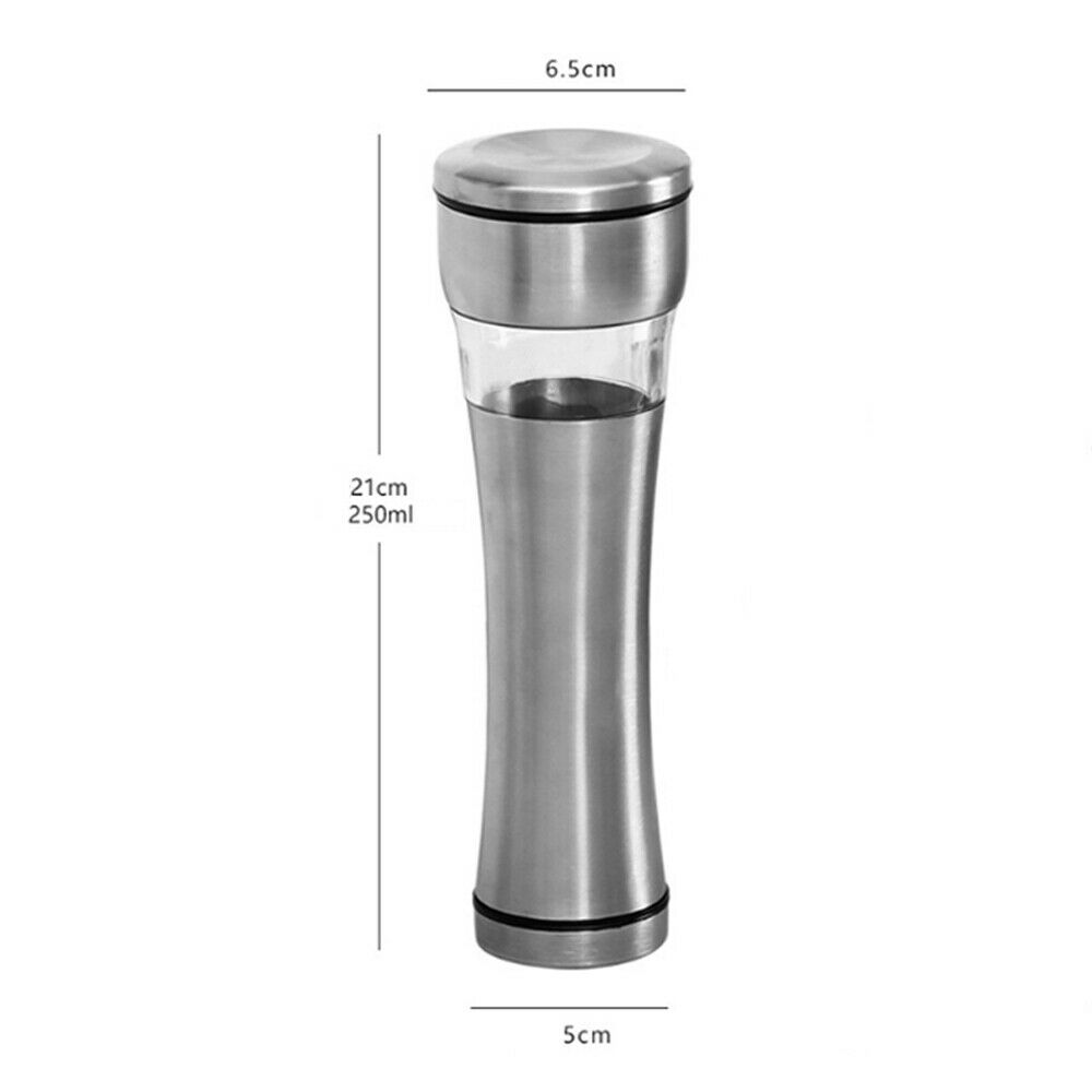 250ml/120ml rustfrie manuelle salt pepper mølle krydderkvern muller kjøkkenverktøy dingser: En