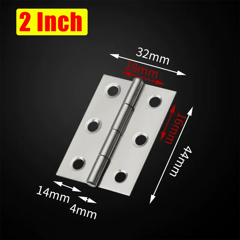 1-4 Inch Universal Door Hinges Connector Stainless Steel Furniture Drawer Cabinet Fitting Hinge Home Doors Hardware Accessories: 2.5 inch / Gold