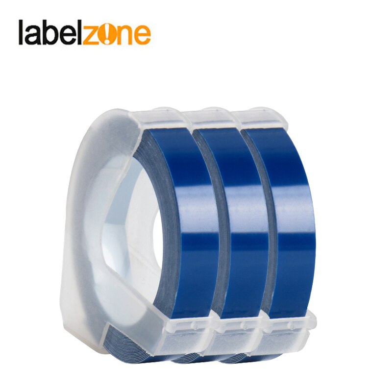 Dymo – rouleau de ruban d'étiquettes pour Motex E101, 6mm, noir, pour gaufrage, Machine manuelle, pour étiqueteurs, 3 pièces