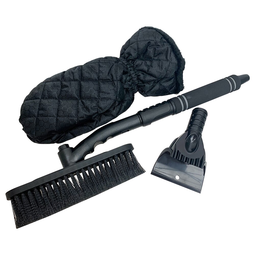 Grattoir à neige avec mitaine, pour voiture, SUV, camion, pare-brise, pelle à neige, ensemble de gants, déneigement: Default Title